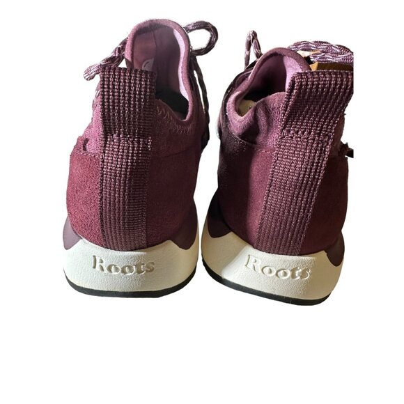 Roots Woman size 8 Burgundy Sneakers Shoes Lace Up - Picture 5 of 6